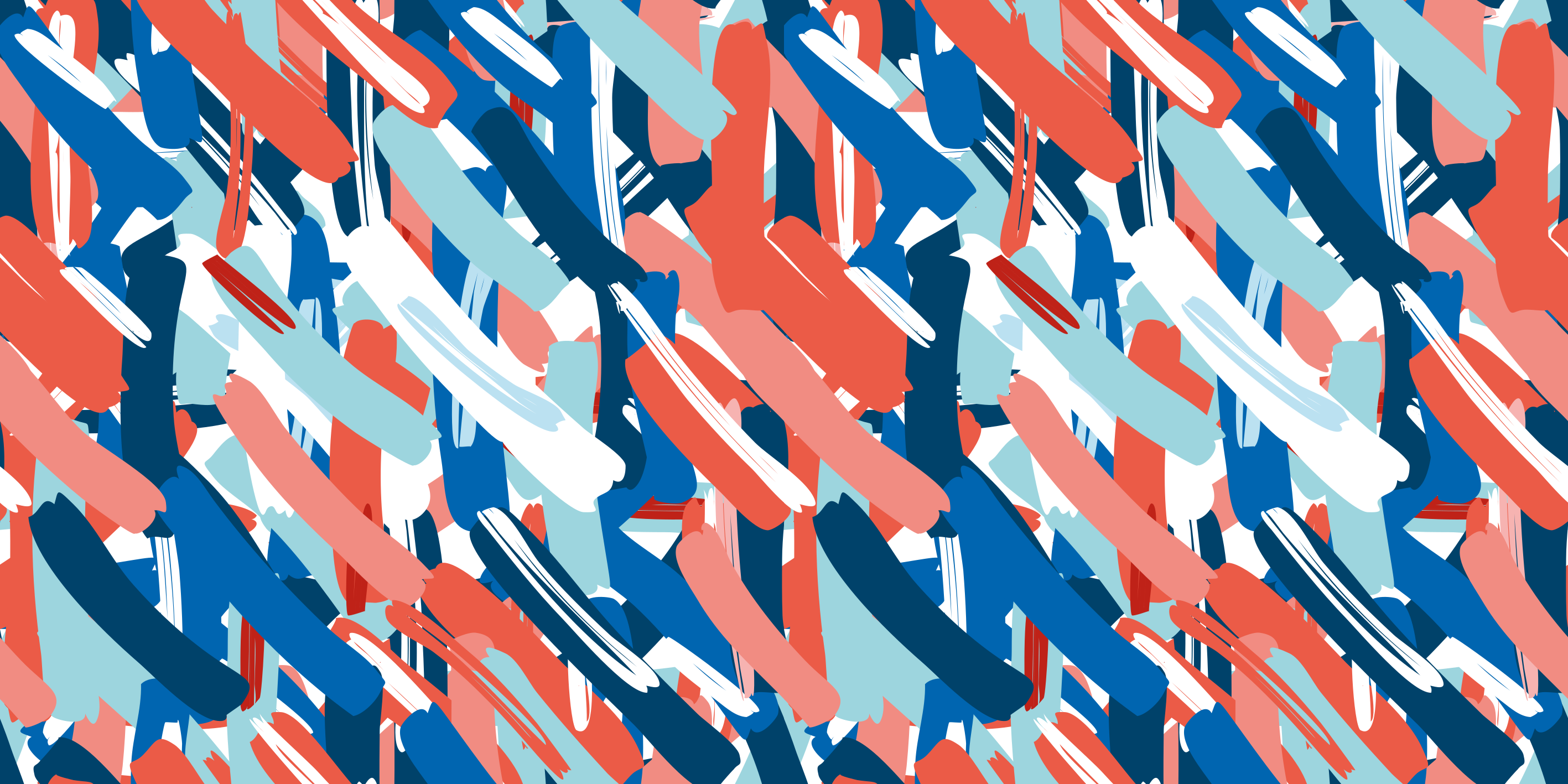 Moderne vinyl tæppe med farverige penselstræk - TenStickers