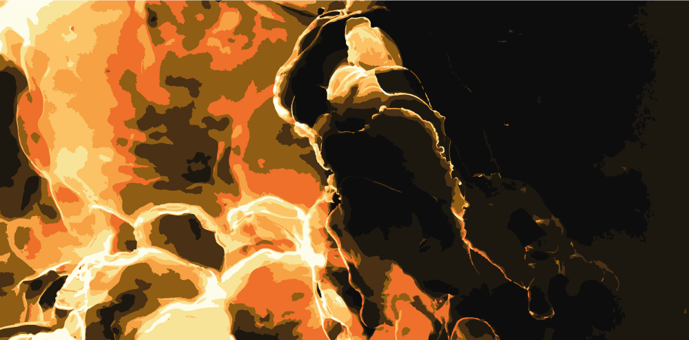 Ildfuld effekt marmor vinyl tæppe - TenStickers