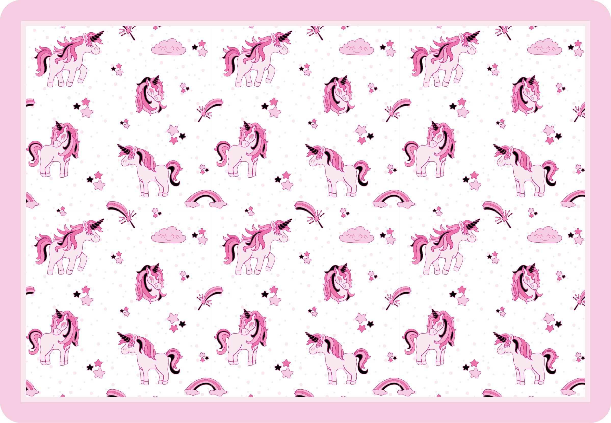 Enhjørning fantasi rige tæppe til børneværelse - TenStickers