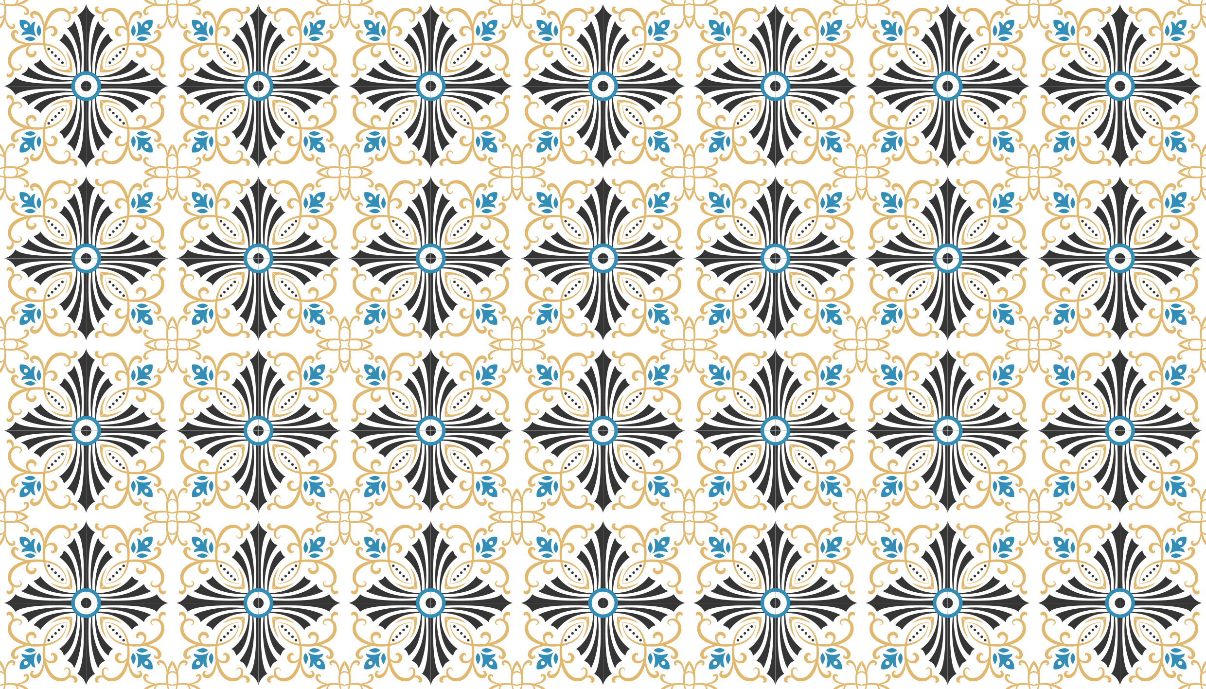 Elegant mosaikstil mosaik vinyl tæppe - TenStickers