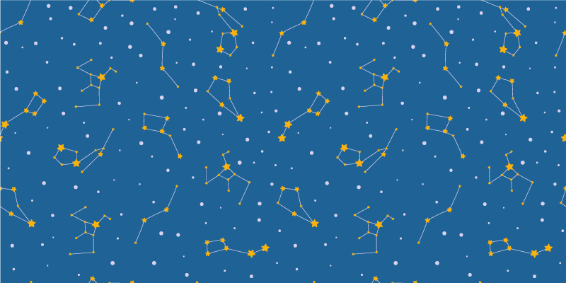 Stjernebilleder på himlen grafisk stjerne vinyl tæppe - TenStickers