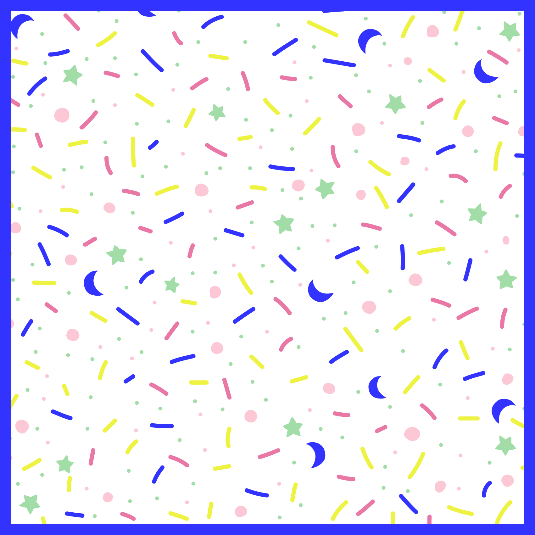 Fest farverige former vinyl tæppe - TenStickers