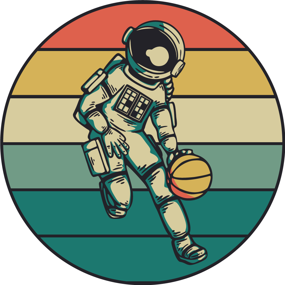 Vinyl tæppe med spil astronaut basketball leg - TenStickers