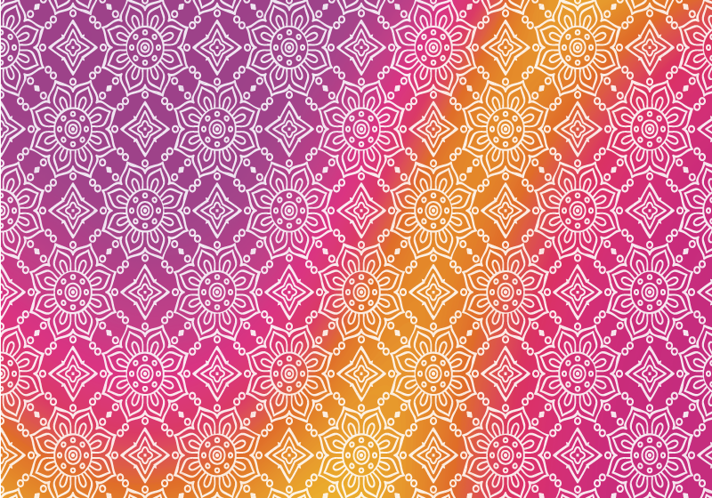 Elegant gradient mandala vinyl tæppe - TenStickers