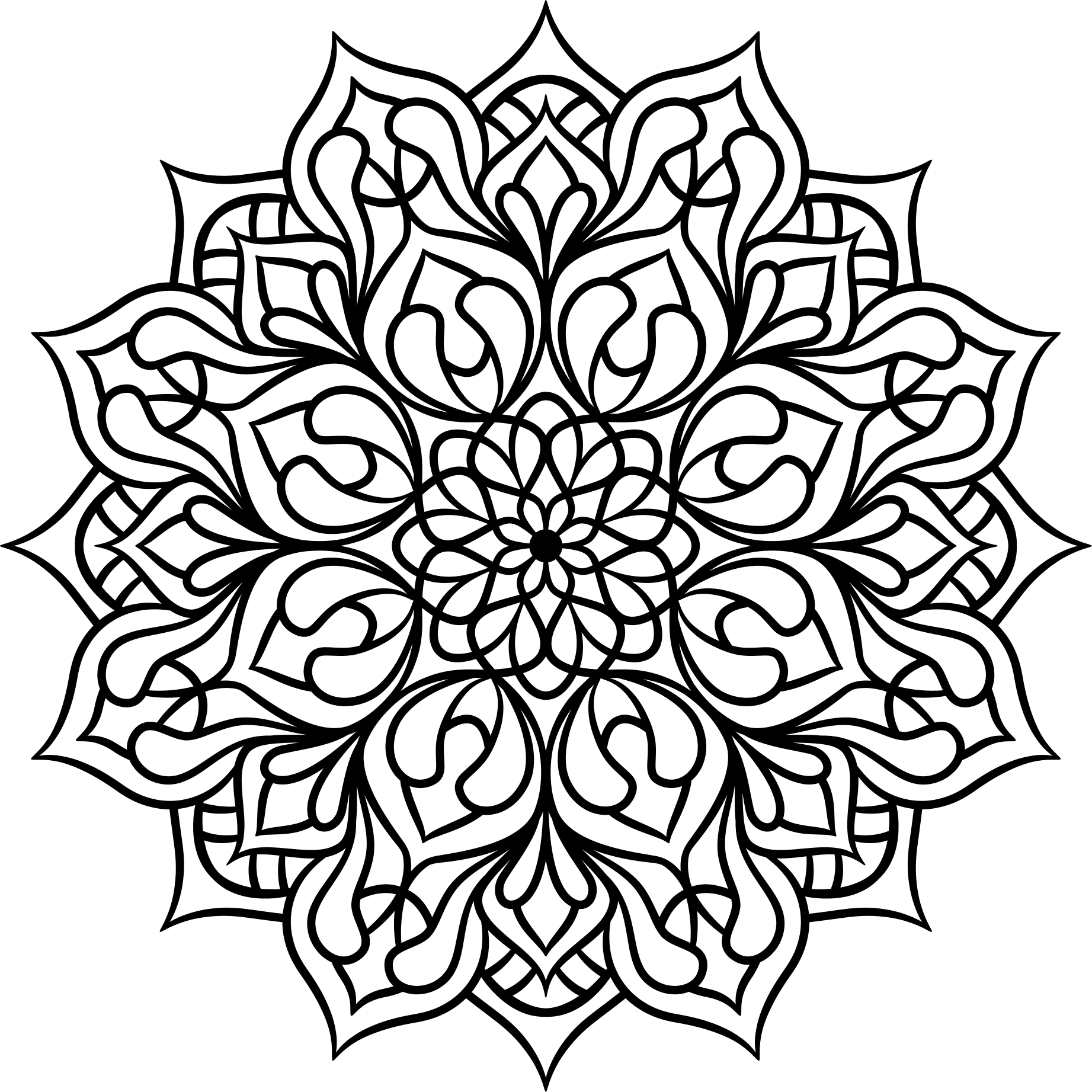 Elegant lilla mønster mandala vinyl tæppe - TenStickers