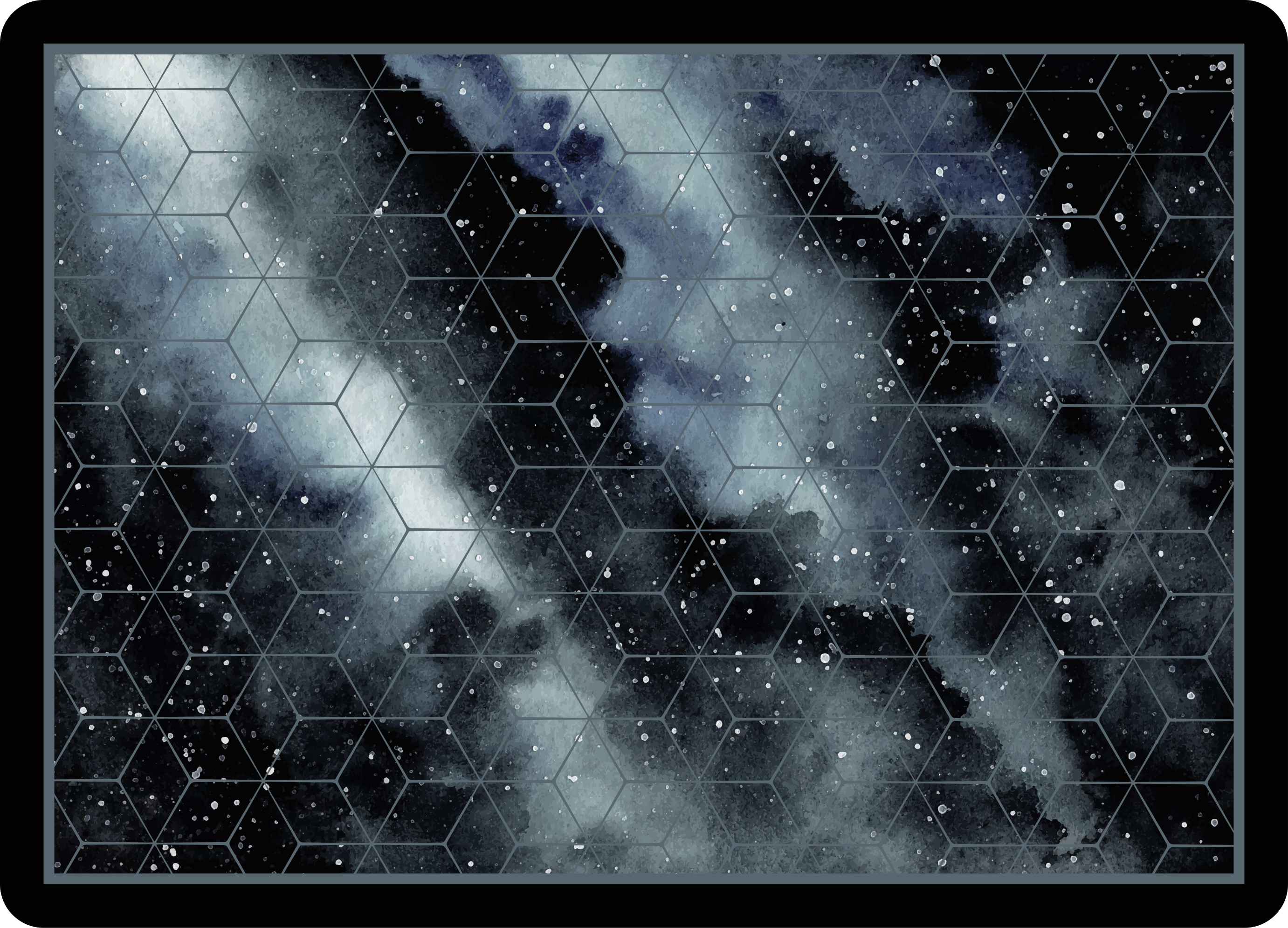 Sekskantet galaksemønster vinyl tæppe til teenagere - TenStickers