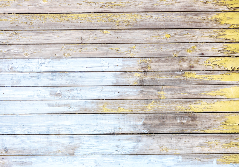 Planker malet i hvidt træ -effekt tæppe i vinyl - TenStickers