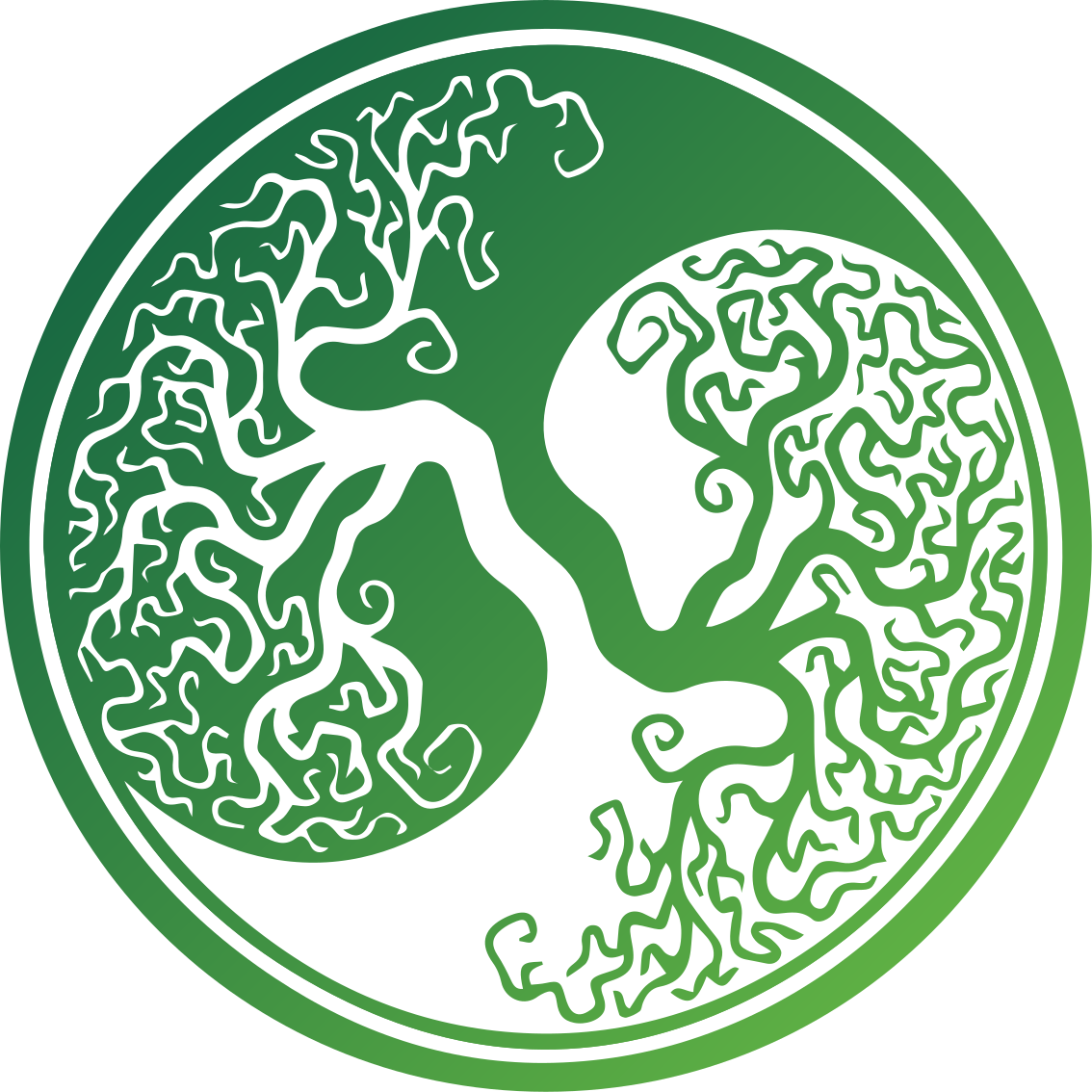 Indviklet trædesign natur vinyl tæppe - TenStickers