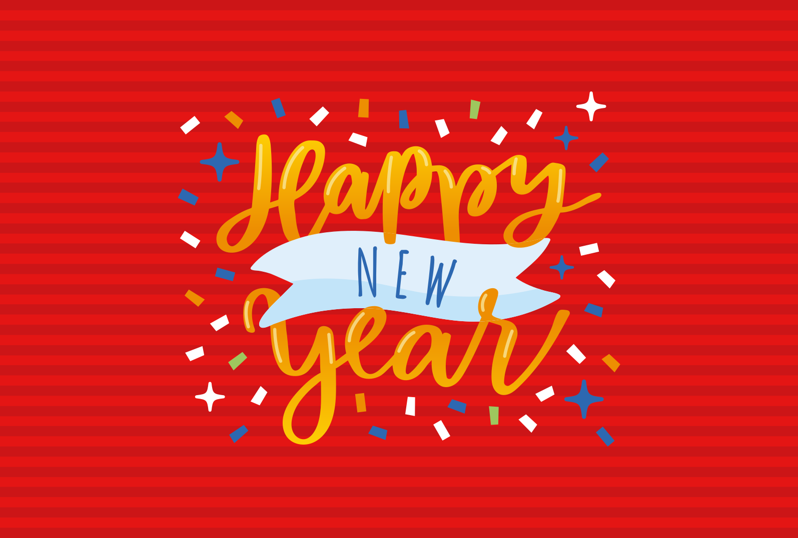 Nytårsfest jule vinyltæppe - TenStickers