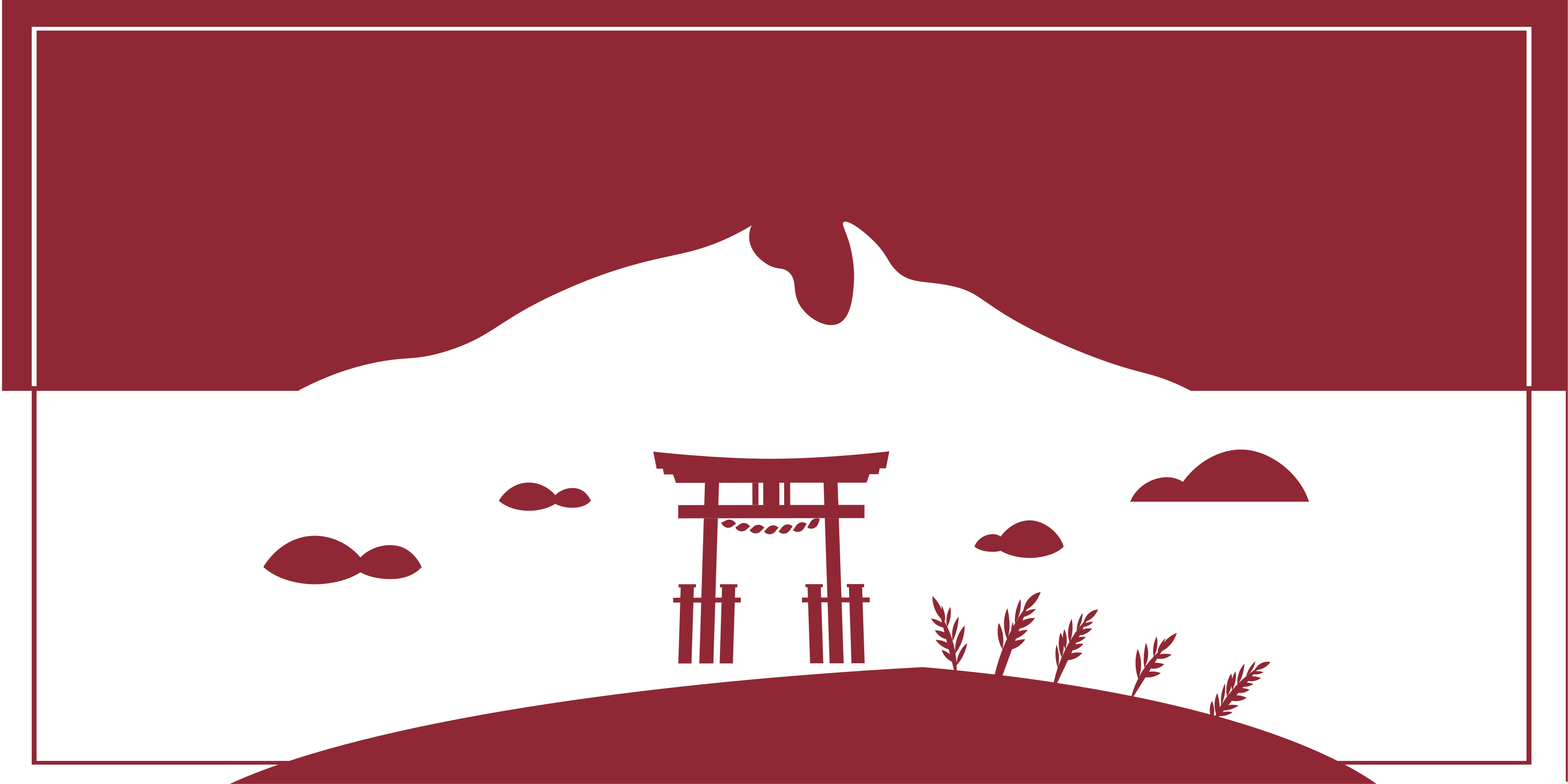 Japansk landskab verdenskort vinyl tæppe - TenStickers