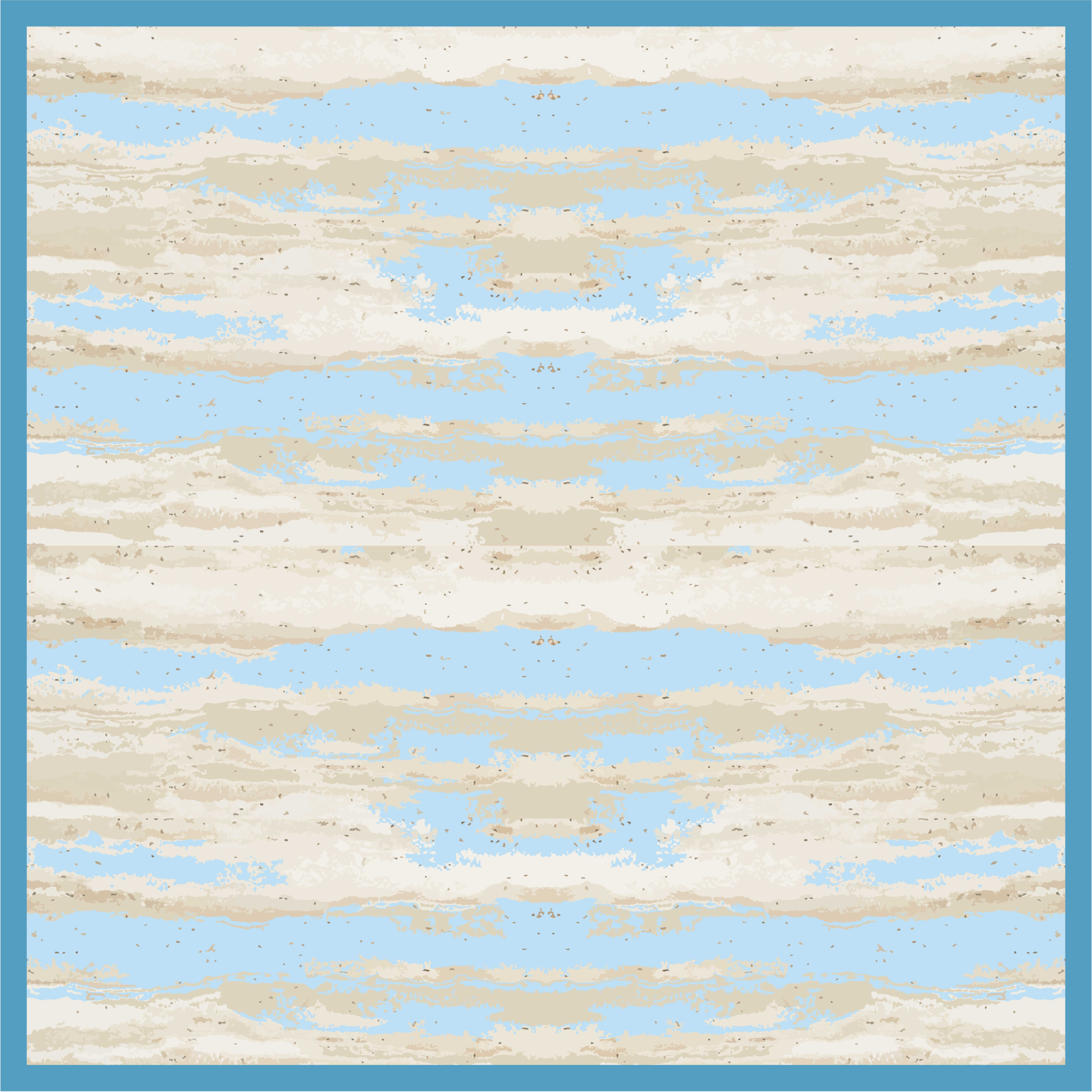 Grå og blå imitation vinyl tæppe med træeffekt - TenStickers