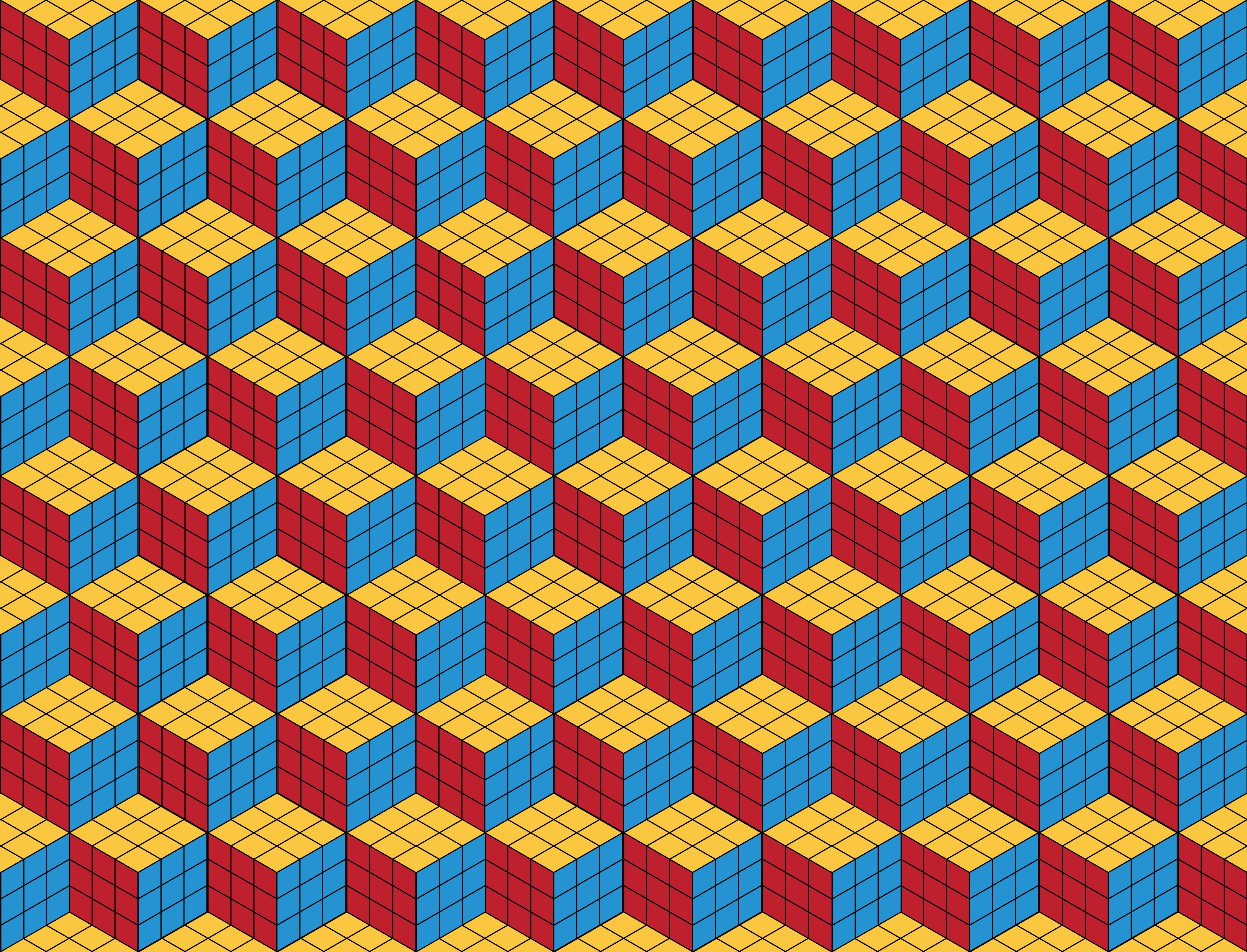 Rubik cube originalt mønster vintage tæppe - TenStickers