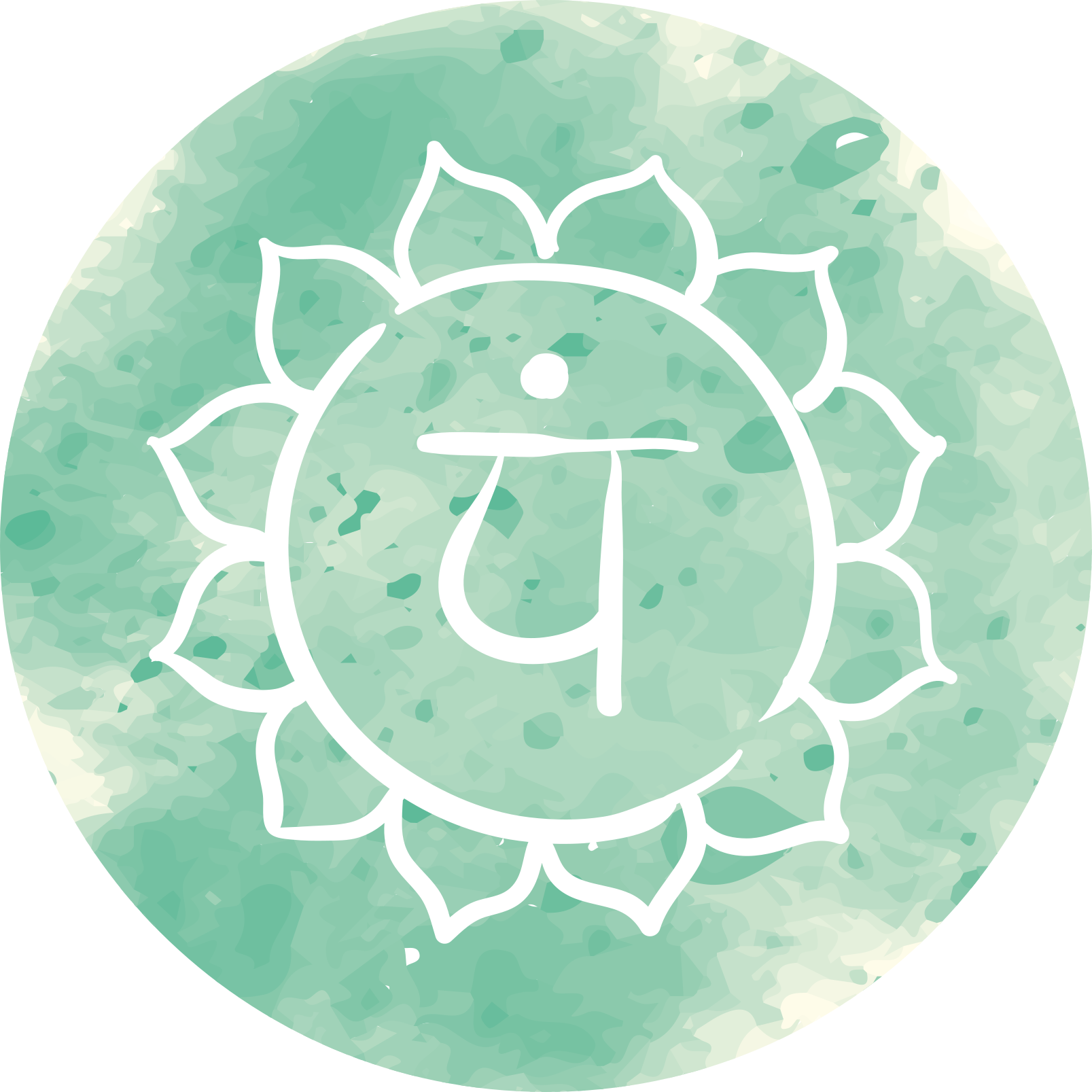 Lotus chakra symbol mandala vinyl tæppe - TenStickers