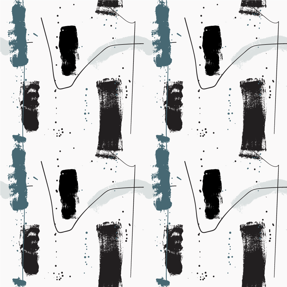 Lineære abstrakte former minimalistiske vinyl tæppe - TenStickers