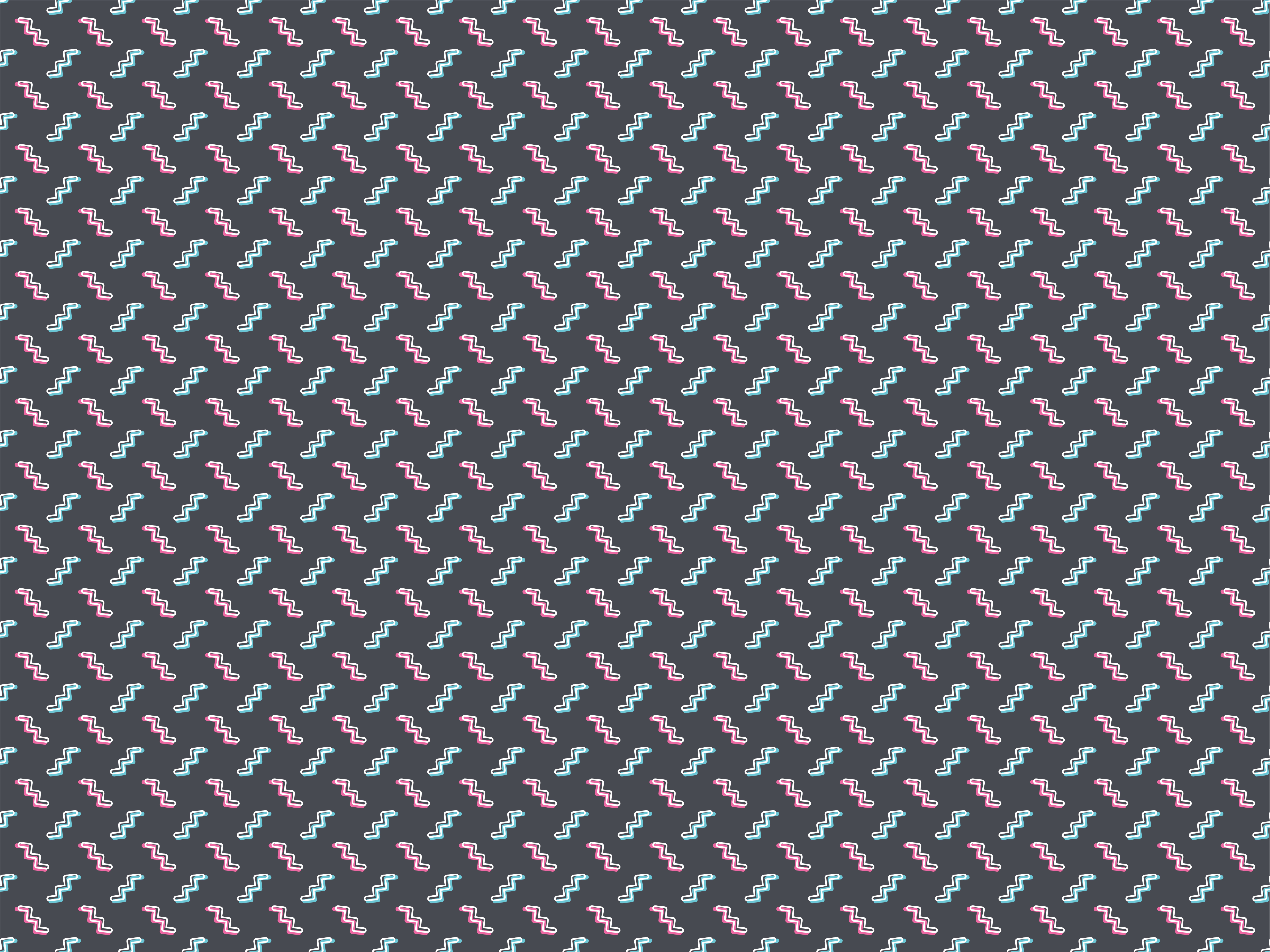 Farverige bølgede former vinyl tæppe - TenStickers