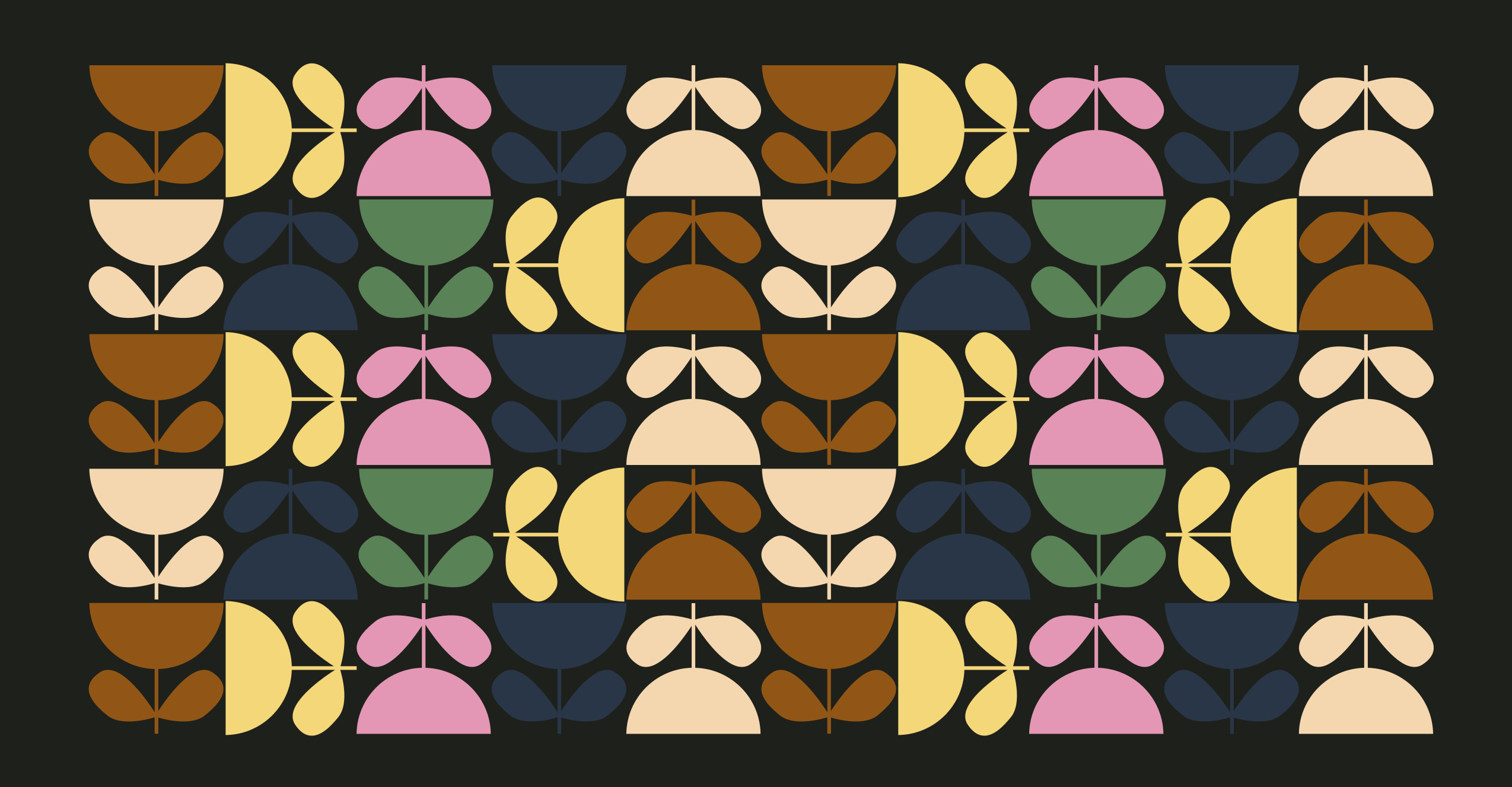 Levende bladmotiver vinyl tæppe med fliseeffekt - TenStickers