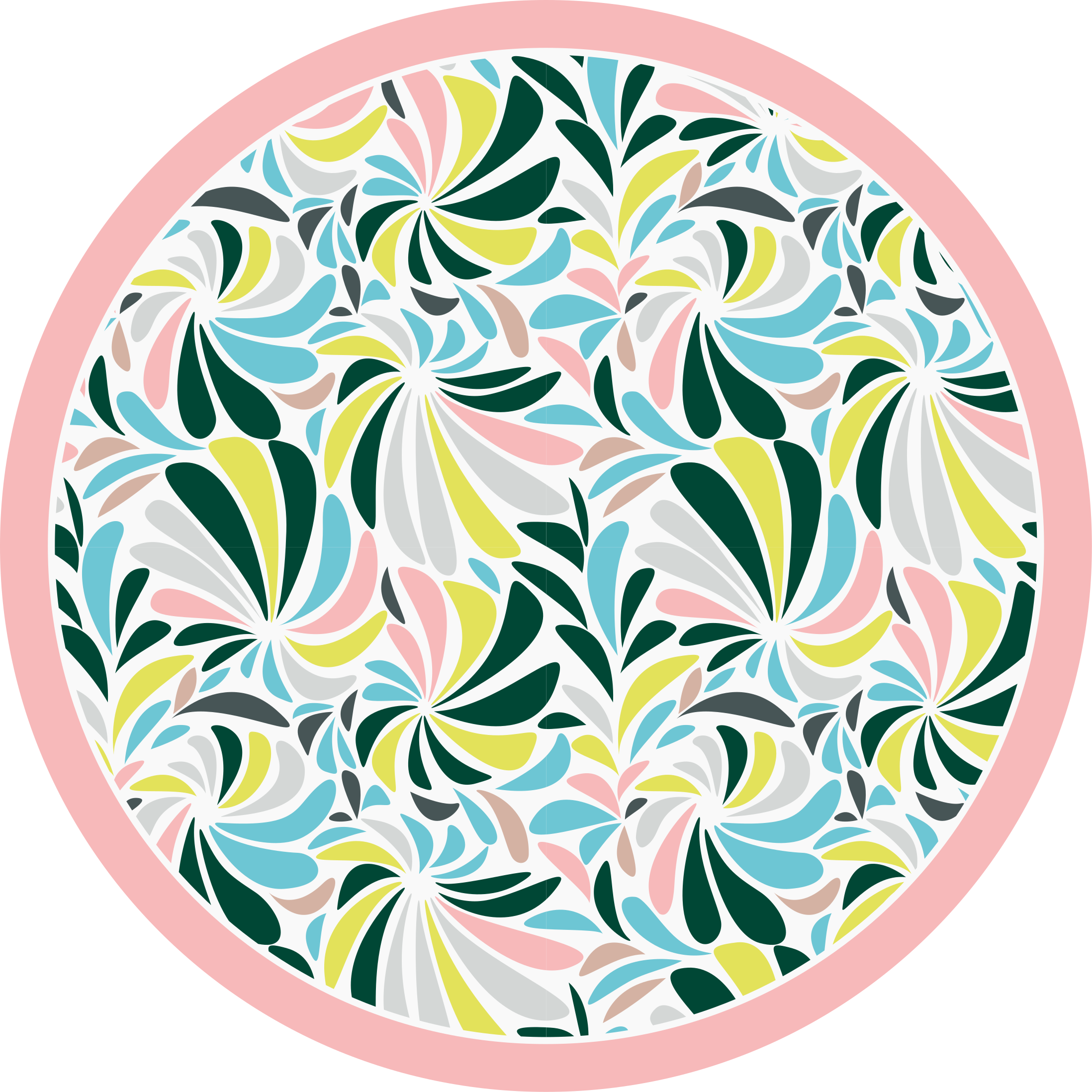 Farverige blomsterhvirvler vinyltæpper til babyværelse - TenStickers