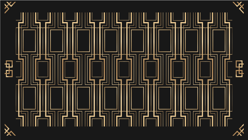 Elegante geometriske mønstre moderne vinyl tæppe - TenStickers