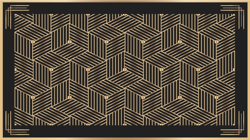 Stilfuldt mønstret geometriske vinyl tæppe - TenStickers