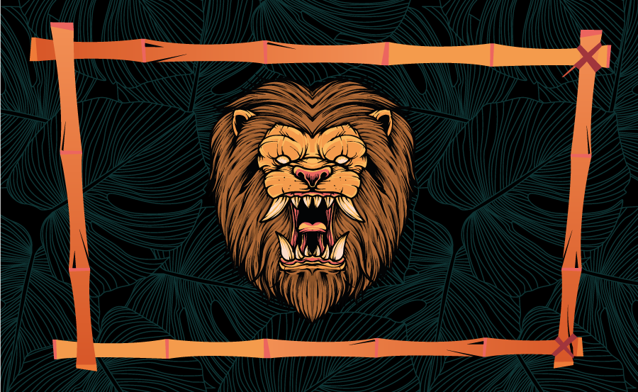 Junglens konge på det vilde moderne tæppe - TenStickers