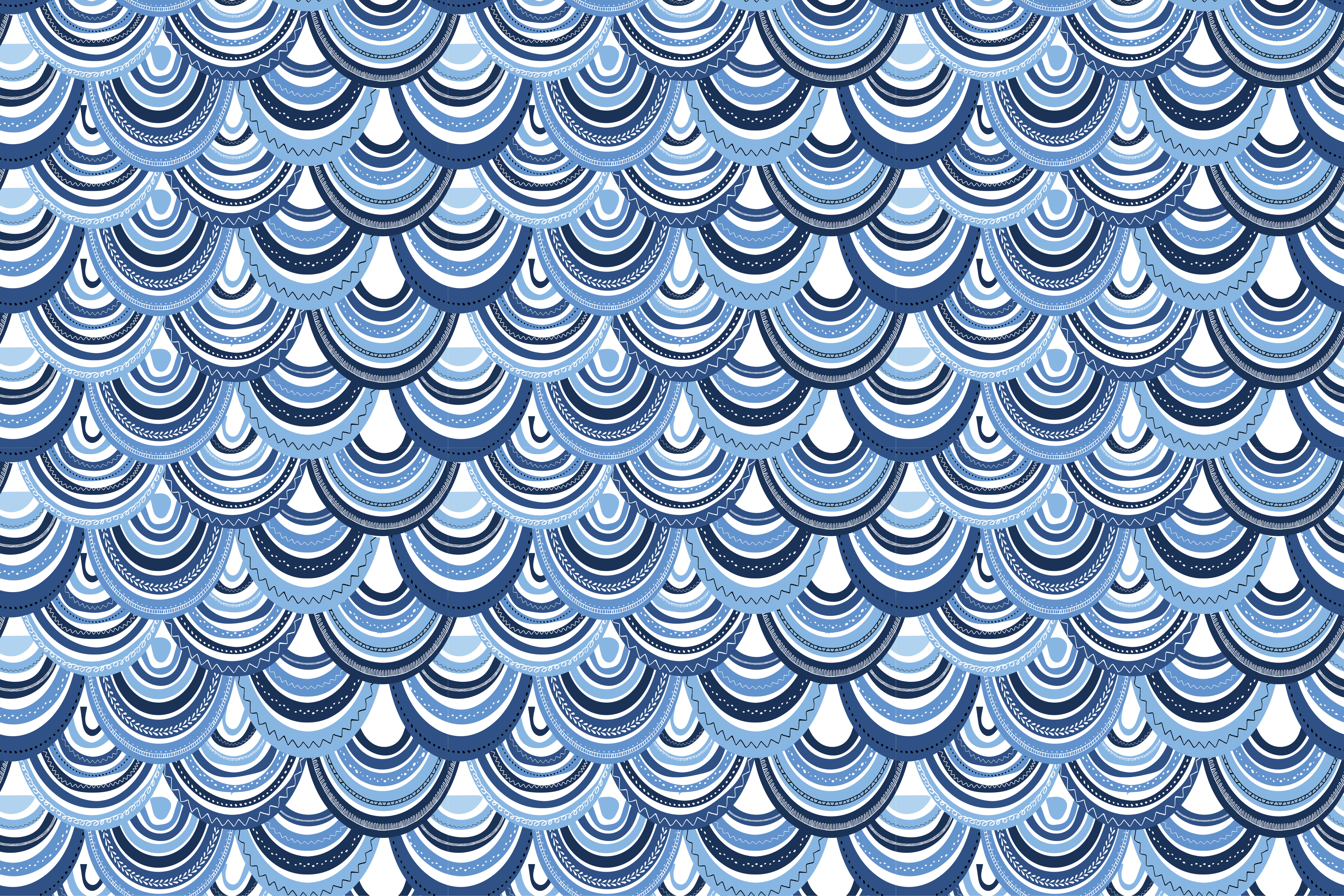 Bølgemønster geometriske vinyl tæppe - TenStickers