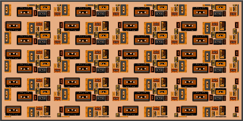 Vintage kassettebånd vinyl tæppe - TenStickers