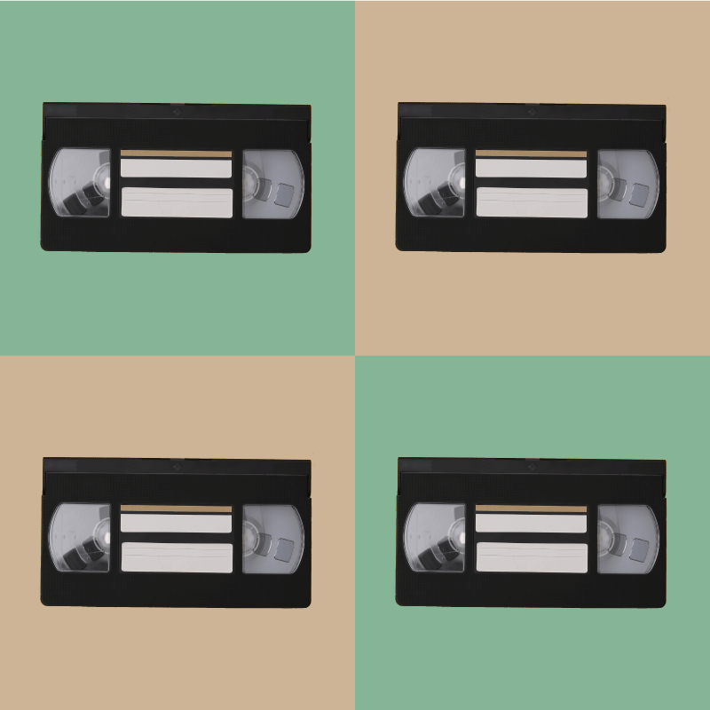 Farverigt vhs retro mønster vintage tæppe - TenStickers