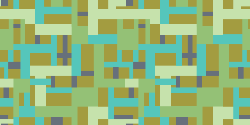 Grønne farvesegmenter geometriske vinyl tæppe - TenStickers