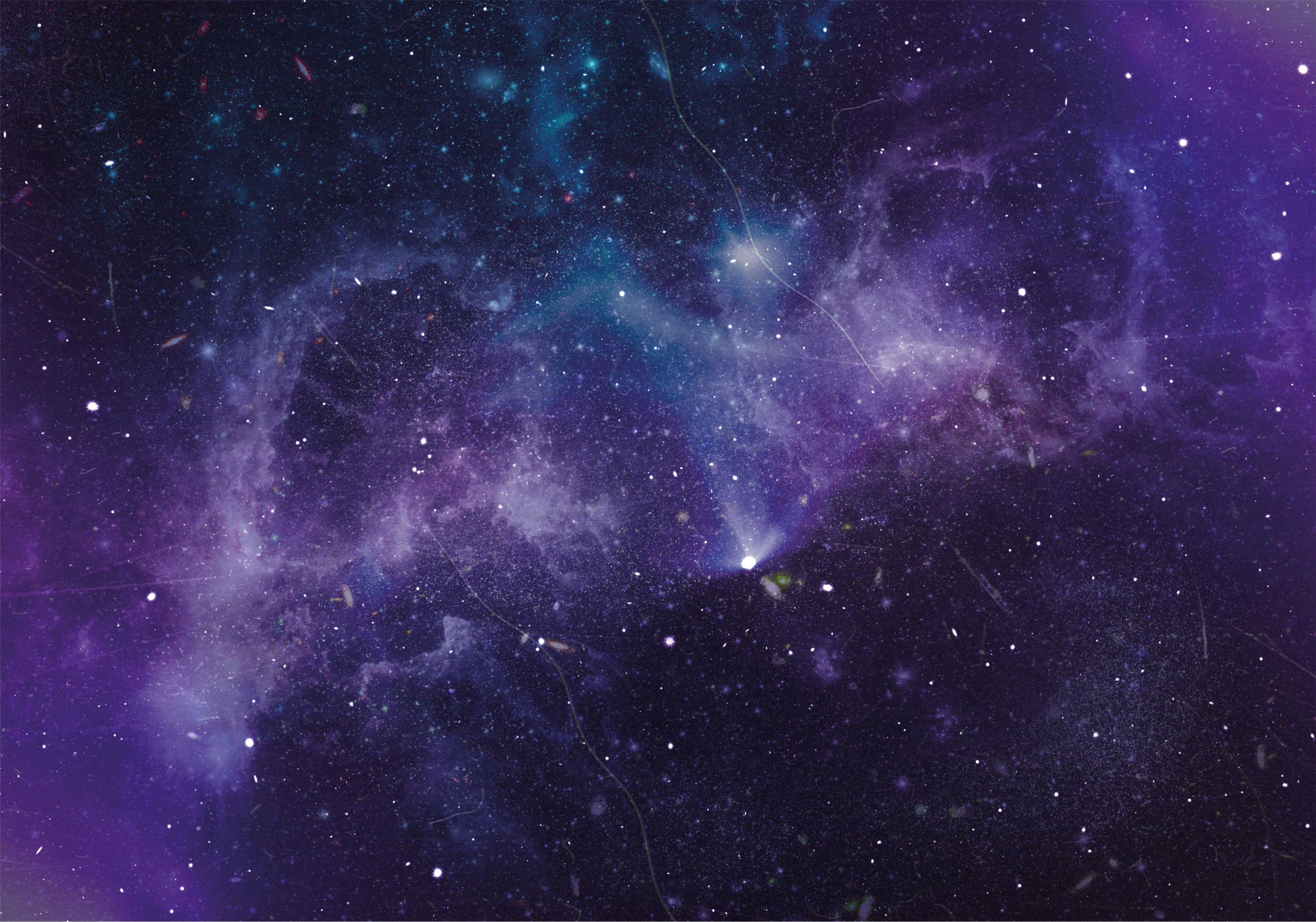 Kosmisk galakse-scene stjerne vinyl tæppe - TenStickers