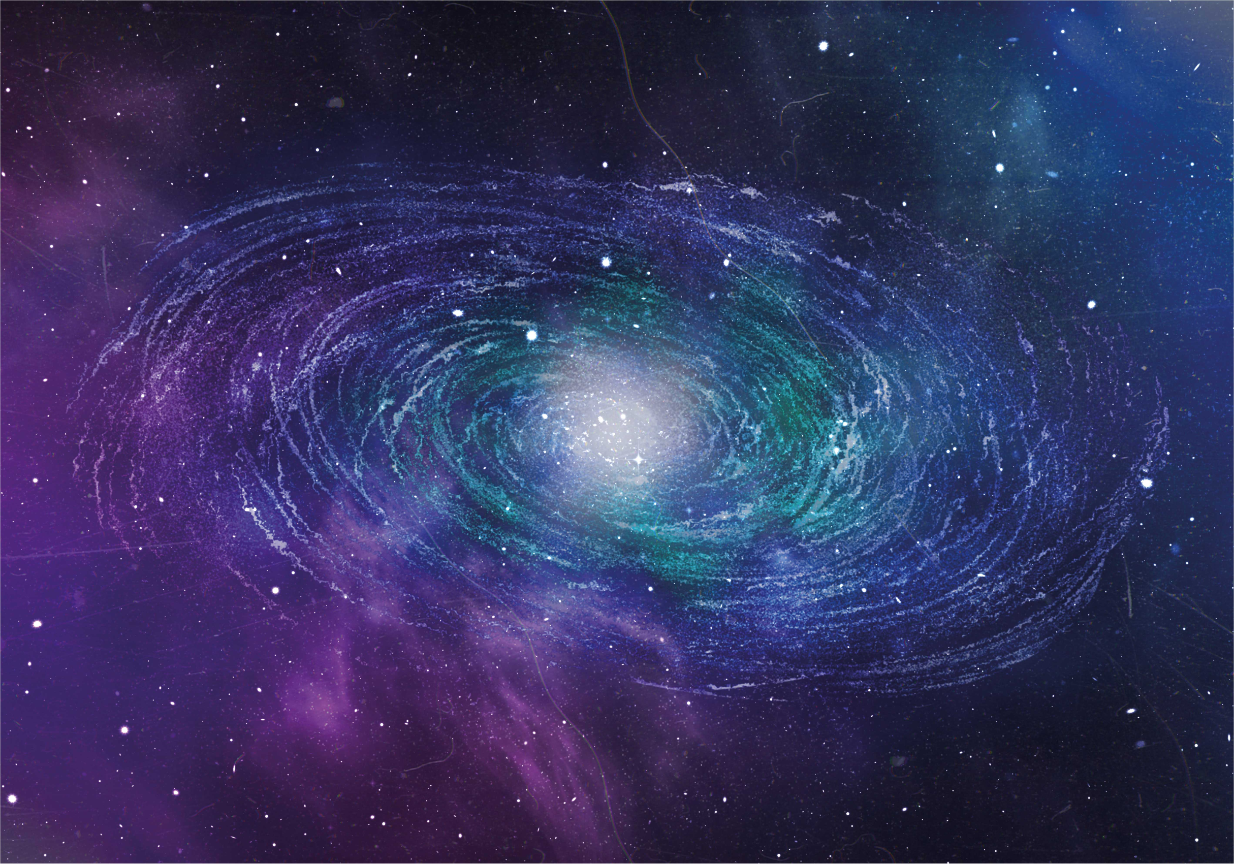 Galaktisk hvirvelmønster stjerne vinyl tæppe - TenStickers