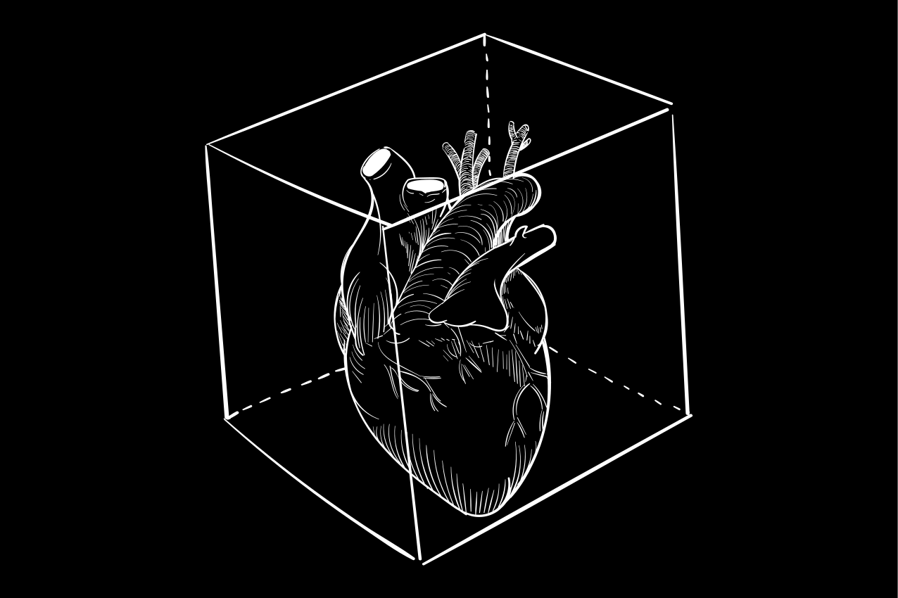 Hjerteillustration moderne vinyl tæppe - TenStickers