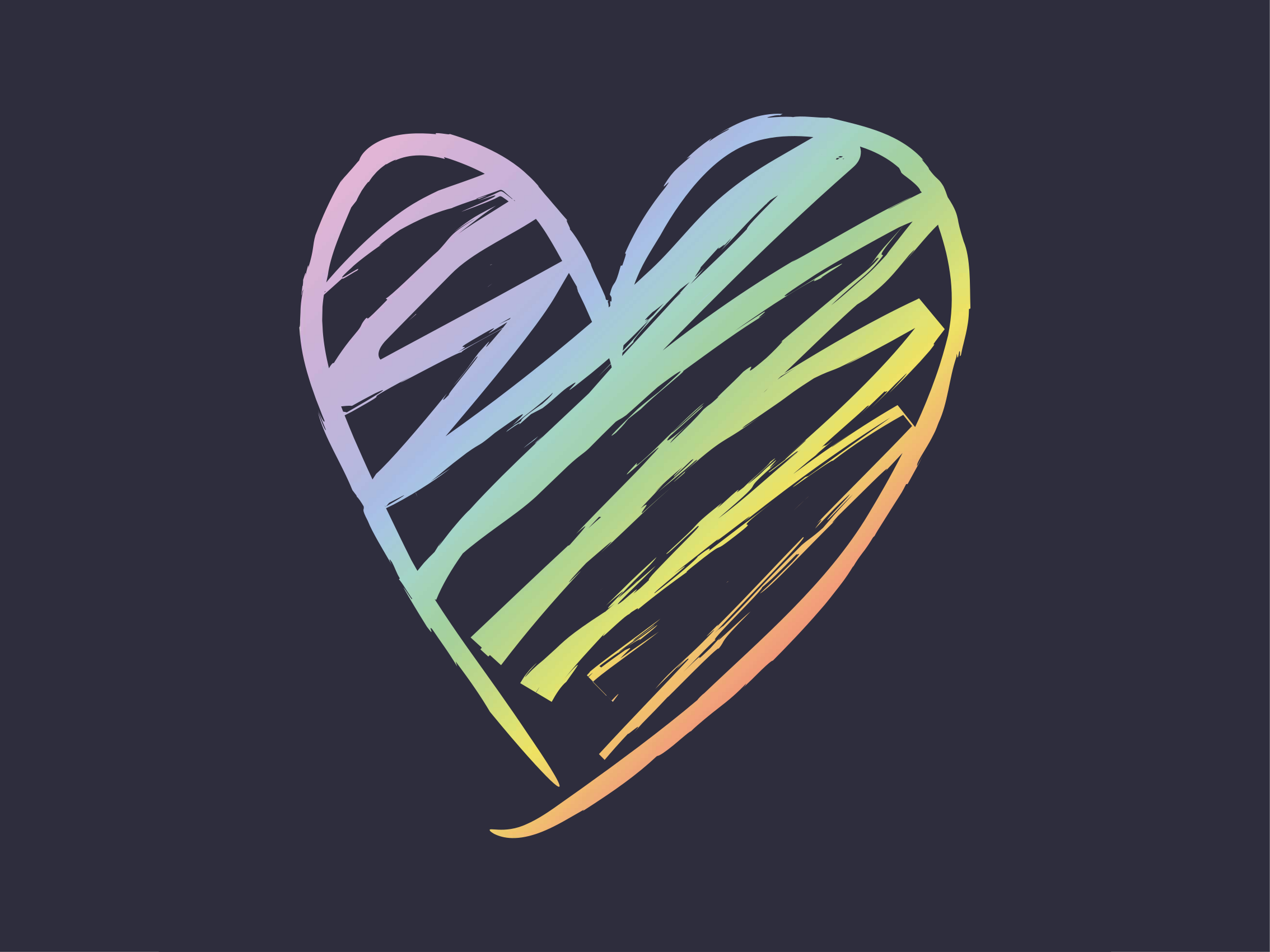 Regnbue hjerte vinyl tæppe til teenagere - TenStickers