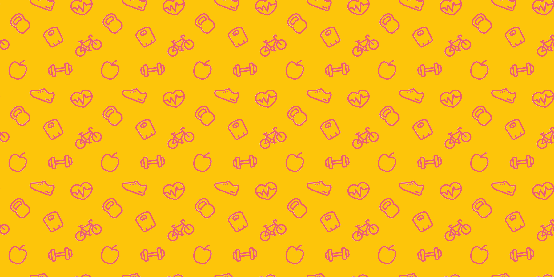 Doodle sundhed og fitness ikoner stue tæppe - TenStickers