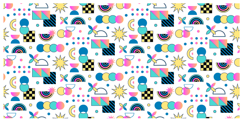 Livlige elementer geometriske vinyl tæppe - TenStickers