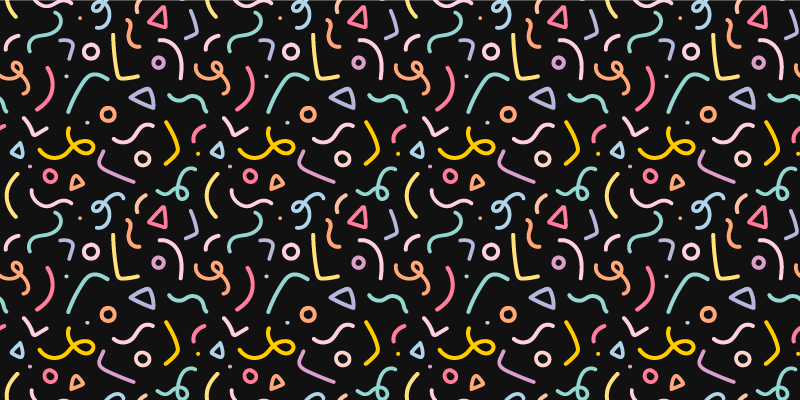 Farverige abstrakte hvirvler geometriske vinyl tæppe - TenStickers