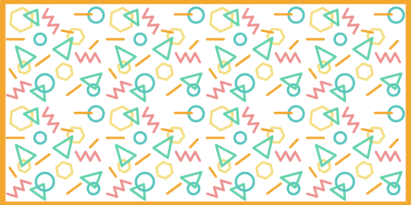 Farverige formmønstre vinyl tæppe - TenStickers