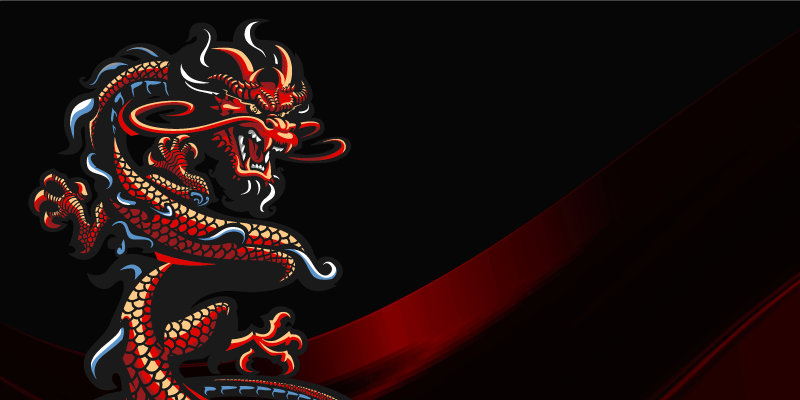 Drageillustration vinyl tæppe til teenagere - TenStickers