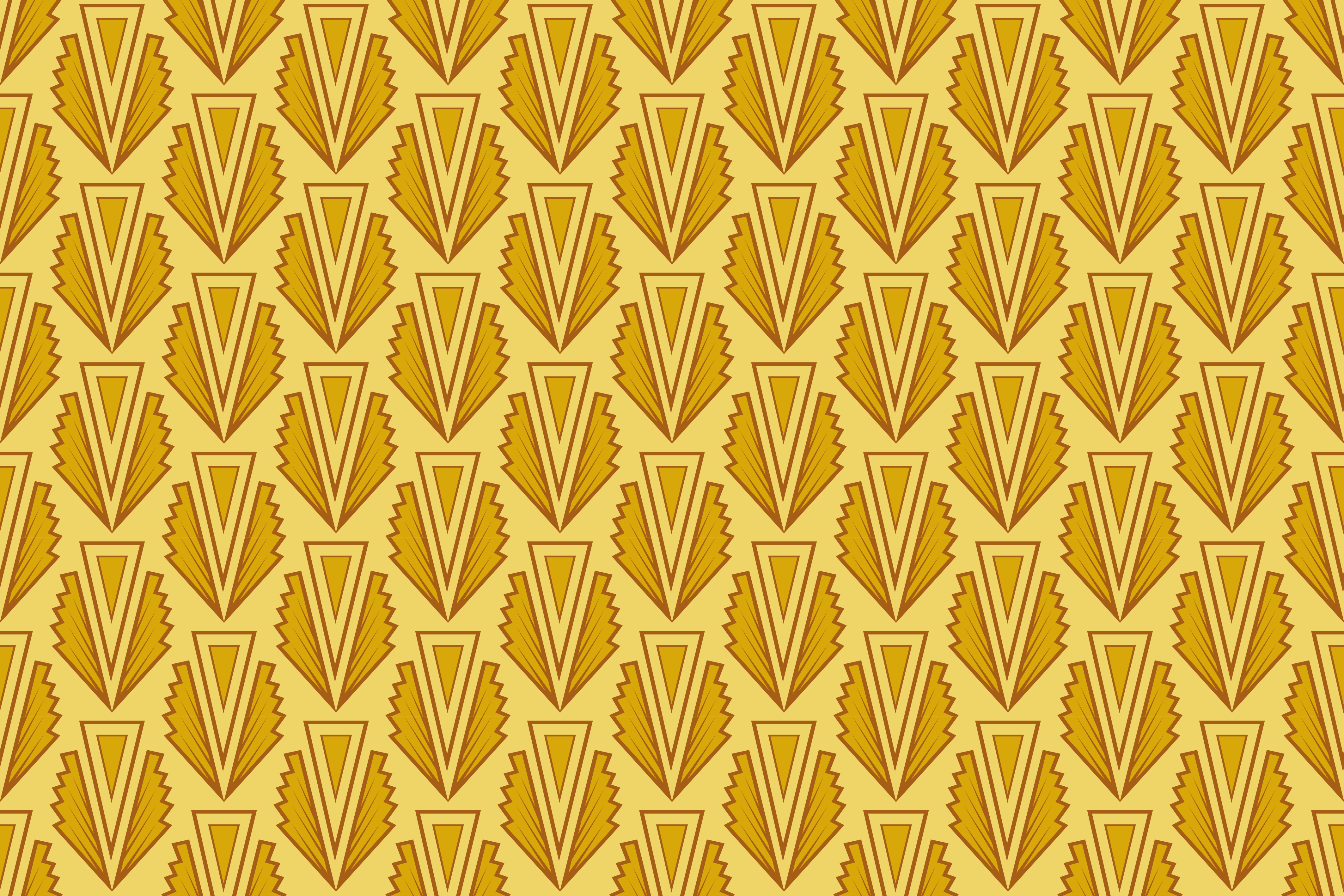 Geometrisk gult mønster mosaik vinyl tæppe - TenStickers