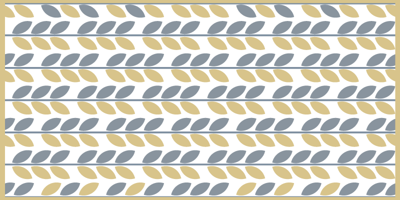 Bladmønsterstriber natur vinyl tæppe - TenStickers