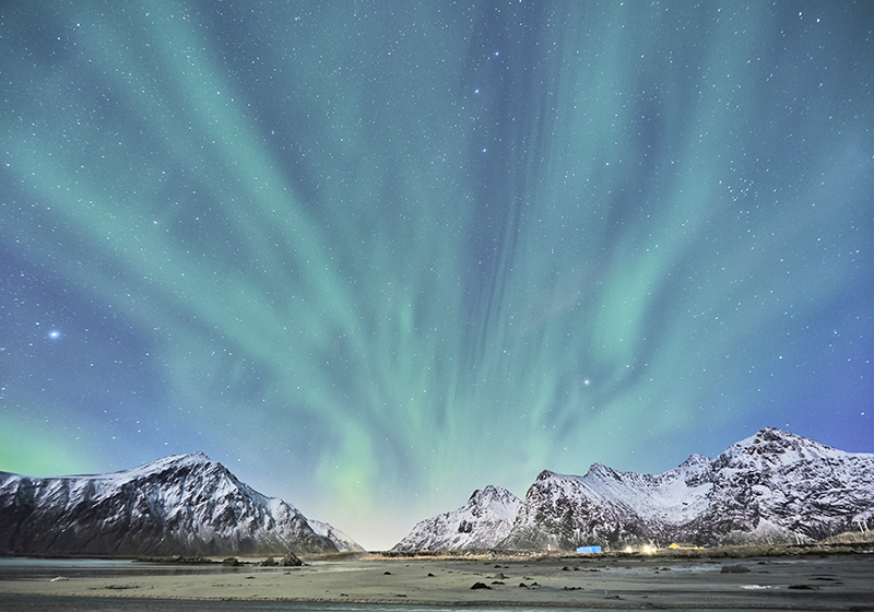 Nordlys skønhed natur vinyl tæppe - TenStickers