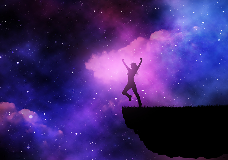 Kosmisk rejse stjerne vinyl tæppe - TenStickers