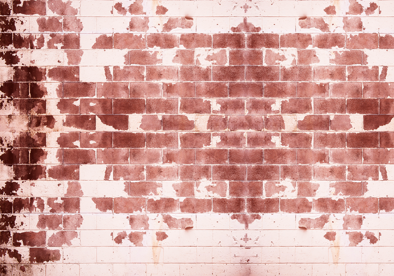 Rustikt murstensmotiv vinyl tæppe med steneffekt - TenStickers