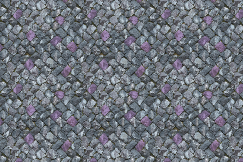 Grå asfalteret gangsti vinyl tæppe med steneffekt - TenStickers
