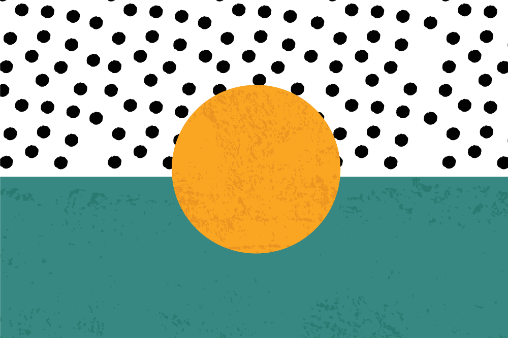 Cirkel og prikker minimalistiske vinyl tæppe - TenStickers