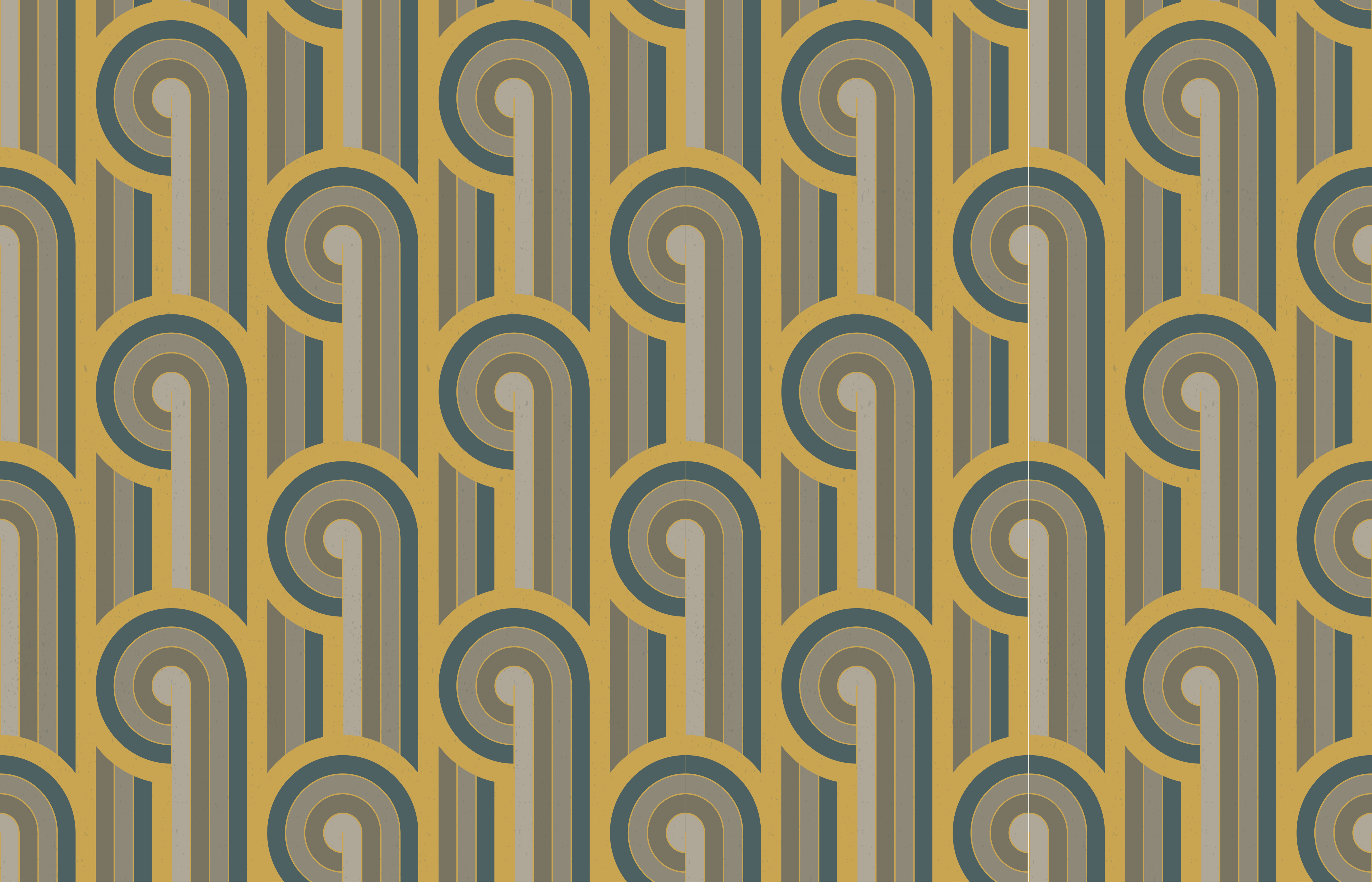 Geometrisk mønster elegance vintage vinyl tæppe - TenStickers