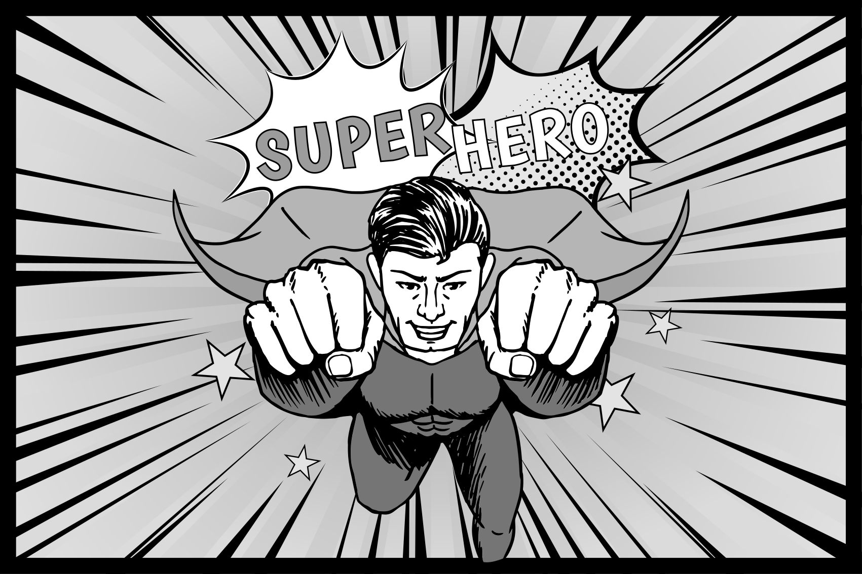 Dynamisk superheltegrafik tæppe til børneværelse - TenStickers