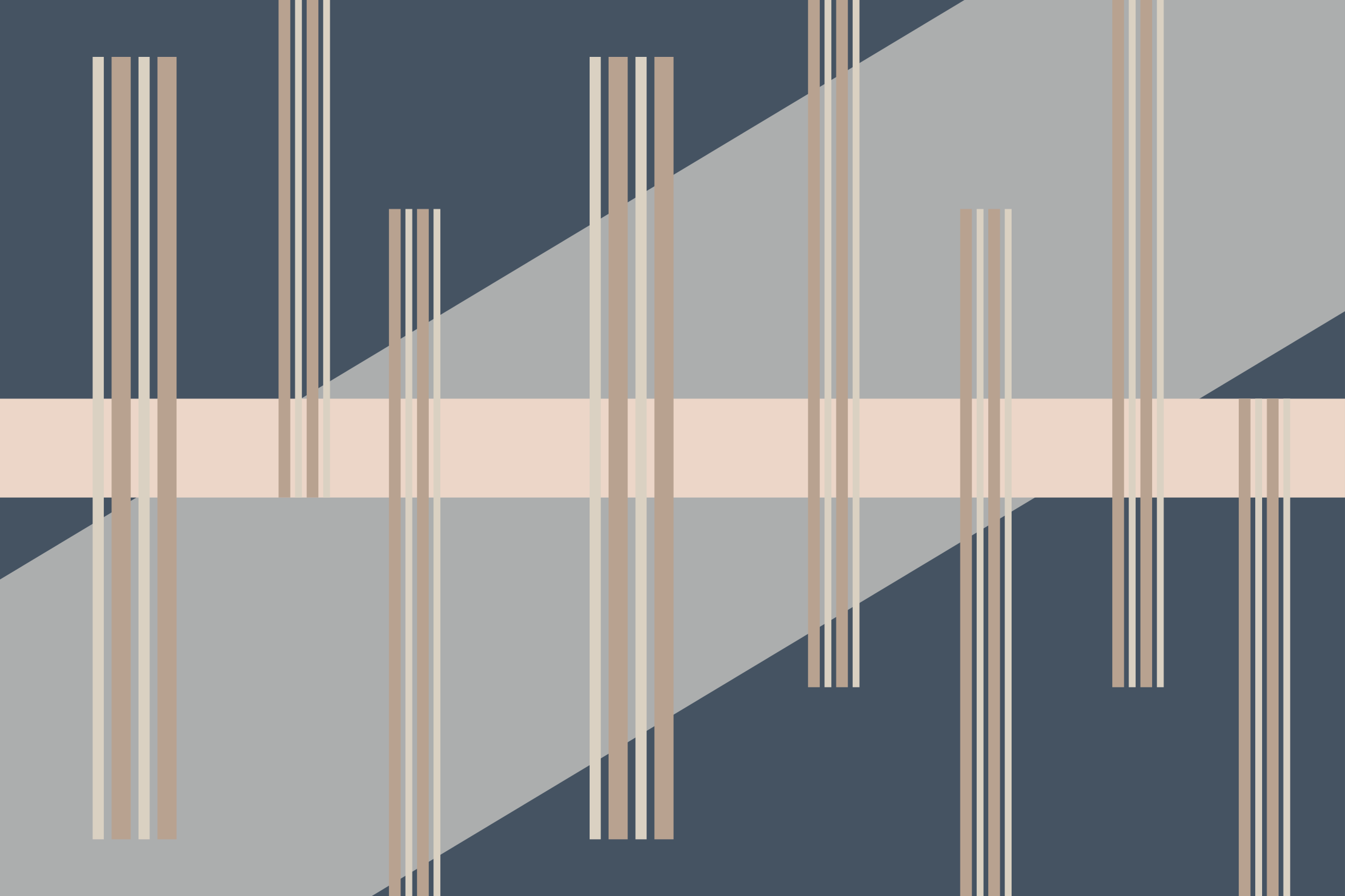 Stribet æstetik stribede vinyl tæppe - TenStickers