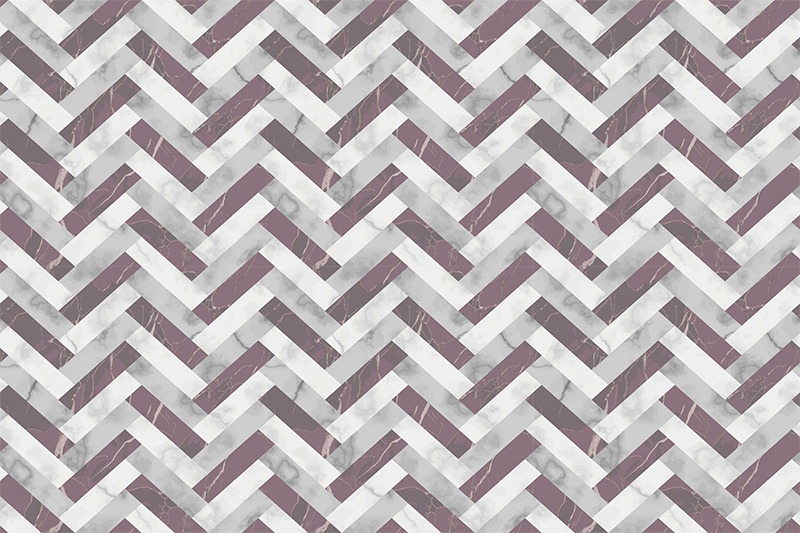 Chevron mønster overlay geometriske vinyl tæppe - TenStickers