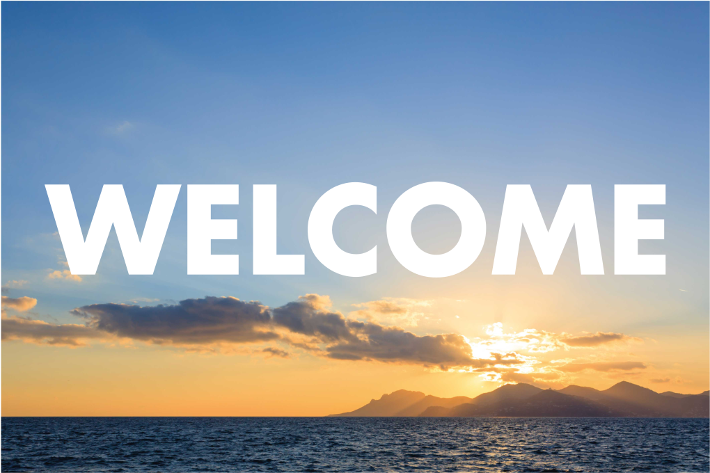 Solnedgang velkommen indgang vinyltæppe til entre - TenStickers