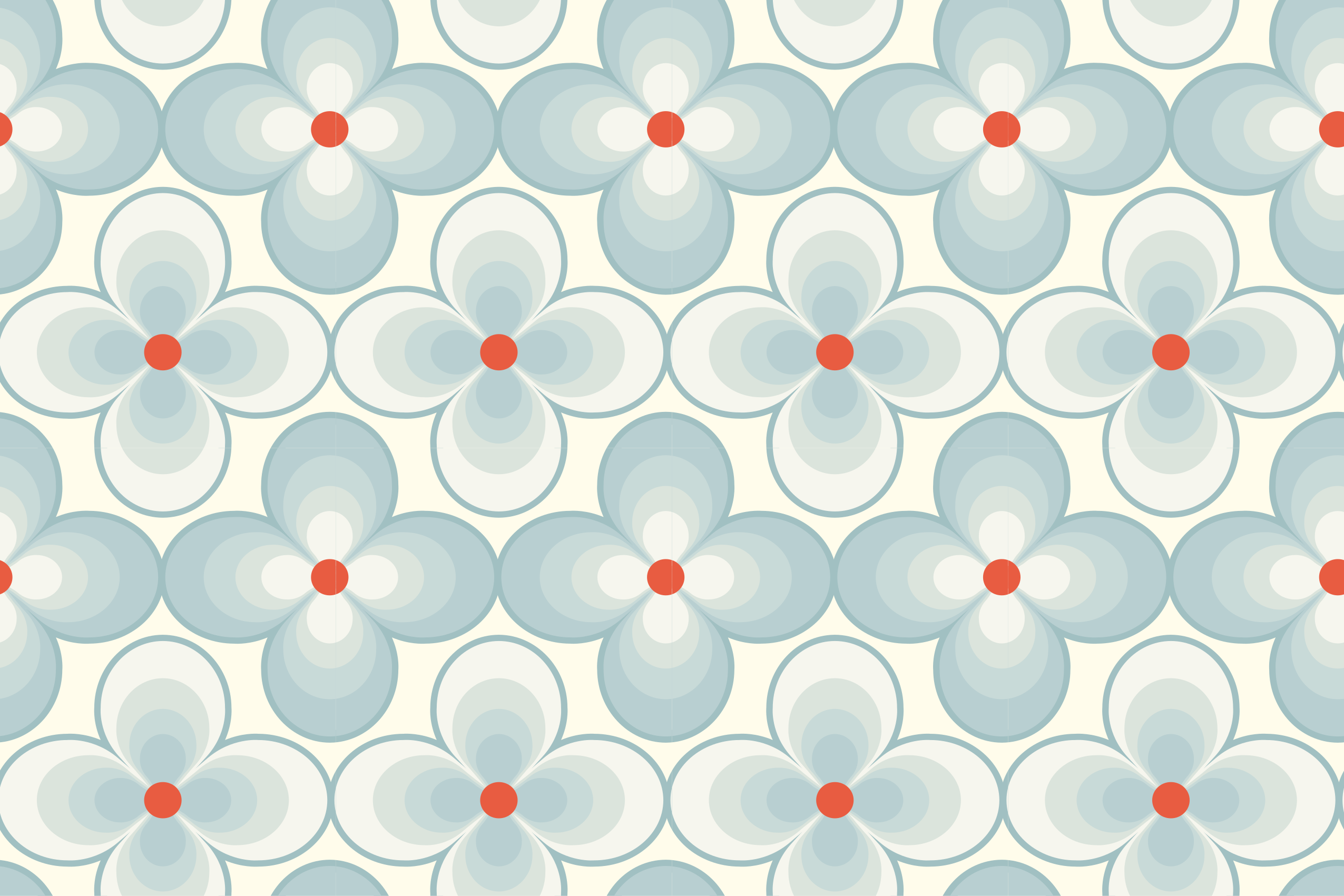 Geometrisk blomst mønster vinyl tæppe med fliseeffekt - TenStickers